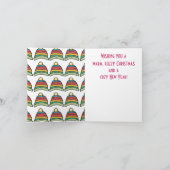 アールヌーボーの醜い帽子の編み物クロシェのクリスマス シーズンカード (内部)