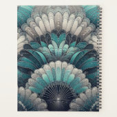 アールヌーボーの青と銀のファン プランナー手帳 (裏面)