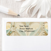 アールヌーボーの飾り玉模様 ラベル (インサイチュ)