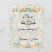 アールヌーボーの飾り玉模様 案内ポストカード (正面/裏面)