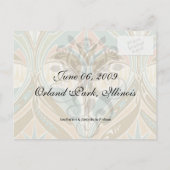 アールヌーボーの飾り玉模様 案内ポストカード (裏面)