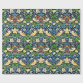 アールヌーボーの鳥および花のタペストリーパターン ラッピングペーパー (フラット)