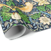 アールヌーボーの鳥および花のタペストリーパターン ラッピングペーパー (ロールコーナー)