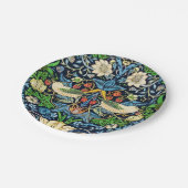 アールヌーボーの鳥花のタペストリー模様 ペーパープレート (アングル)