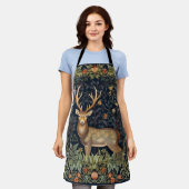 アールヌーボーの鹿 エプロン (着用した状態)
