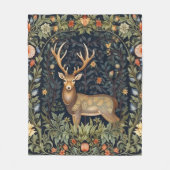 アールヌーボーの鹿 フリースブランケット (正面)