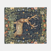 アールヌーボーの鹿 フリースブランケット (正面(横))