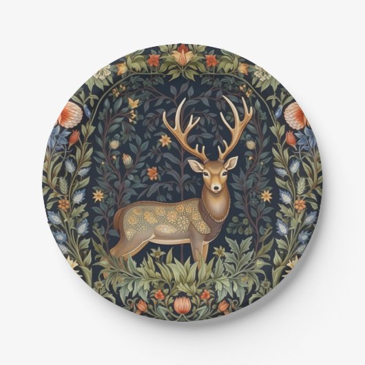 アールヌーボーの鹿 ペーパープレート (正面)