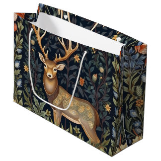 アールヌーボーの鹿 ラージペーパーバッグ