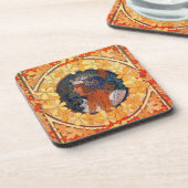 アールヌーボーの6つのコースターのセット コースター (左側)