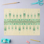 アールヌーボーの（紋章の）フラ・ダ・リの花のピンクのティッシュペーパー 薄葉紙 (クラフト)