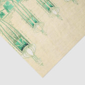 アールヌーボーの（紋章の）フラ・ダ・リの花のピンクのティッシュペーパー 薄葉紙 (詳細)