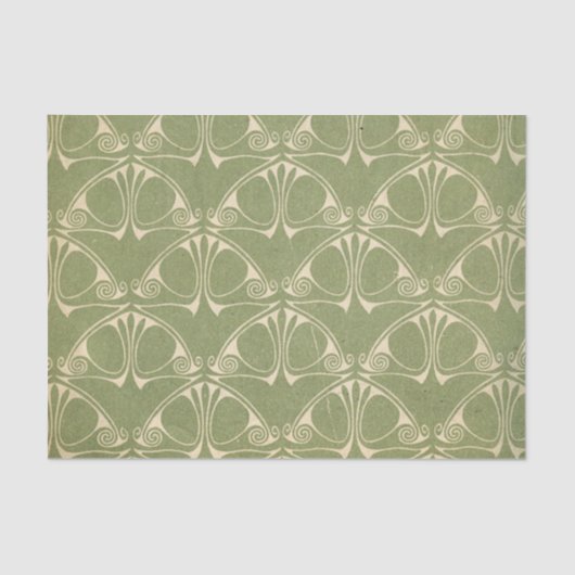 アールヌーボーのdeco、上品、ヴィンテージ、シックなアンティーク、エレガント 薄葉紙 (正面)