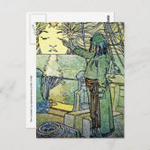 アールヌーボーはがき:アルフォンスミュシャ- Sun ポストカード (正面/裏面)