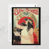 アールヌーボーはがき:「ビター・オリエンタル」 ポストカード (正面/裏面)