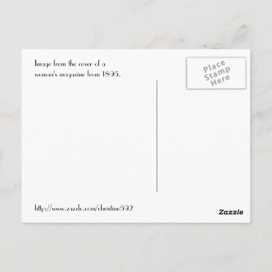 アールヌーボーはがき ポストカード (裏面)