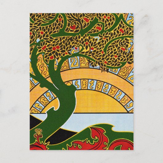 アールヌーボーはがき:ラ・リブレ・エステティック ポストカード (正面)