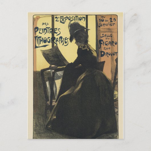 アールヌーボーはがき – 万博 ポストカード (正面)