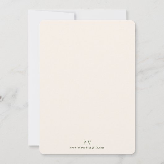 アールヌーボーは死ぬまで我々の一部結婚 招待状 (裏面)