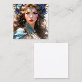 アールヌーボーは自然主義aへの復帰によって特徴付けられた スクエア名刺 (正面/裏面)