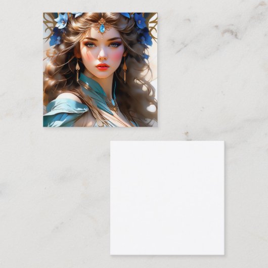 アールヌーボーは自然主義aへの復帰によって特徴付けられた スクエア名刺 (正面/裏面)