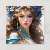 アールヌーボーは自然主義aへの復帰によって特徴付けられた スクエア名刺 (正面)