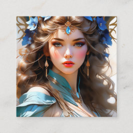 アールヌーボーは自然主義aへの復帰によって特徴付けられた スクエア名刺