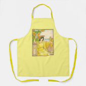 アールヌーボーひまわりの女性 エプロン (正面)