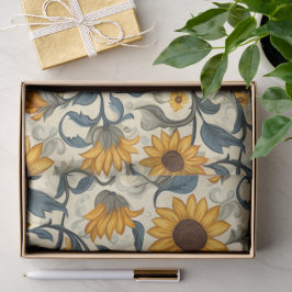 アールヌーボーひまわりティッシュペーパー- 10lb, 17"x23" 薄葉紙