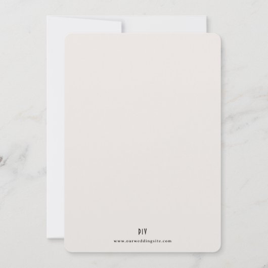 アールヌーボーひまわり夏結婚式招待状 招待状 (裏面)