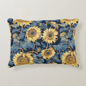 アールヌーボーひまわり アクセントクッション (正面)
