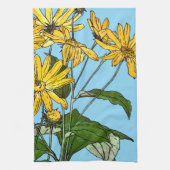 アールヌーボーひまわり キッチンタオル (縦)