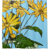 アールヌーボーひまわり シャワーカーテン (正面)