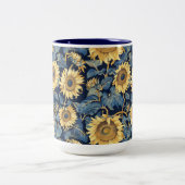 アールヌーボーひまわり ツートーンマグカップ (中央)