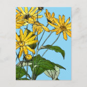 アールヌーボーひまわり ポストカード (正面)