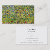 アールヌーボーを絵を描くグスタフのクリムトりんごの木 名刺 (正面/裏面)