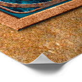 アールヌーボーアイリスがコパリーミュシャ枠 ポスター (角)