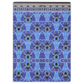 アールヌーボーアイリスエレガントフローラブルーベルヌイ クリップボード (裏面)