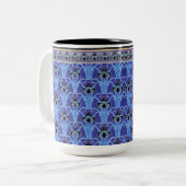 アールヌーボーアイリスエレガントヴィンテージフローラヴェルヌイユ ツートーンマグカップ (正面左)