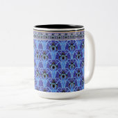 アールヌーボーアイリスエレガントヴィンテージフローラヴェルヌイユ ツートーンマグカップ (正面右)