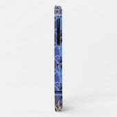 アールヌーボーアイリスエレガント花ヴィンテージブルー Case-Mate iPhoneケース (裏面/左)