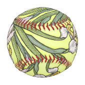 アールヌーボーアイリスフラワーズフローラ野球 野球ボール (正面)