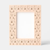 アールヌーボーアイリスフローラ&葉パターン レーザー彫刻フレーム (正面)