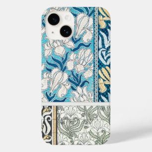 アールヌーボーアイリスリーフローラテキスタイルアートマウス Case-Mate iPhone 14ケース