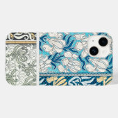 アールヌーボーアイリスリーフローラテキスタイルアートマウス Case-Mate iPhoneケース (裏面 (横))