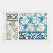 アールヌーボーアイリスリーフローラ織物芸術 ラッピングペーパーシート (正面3)