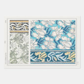 アールヌーボーアイリスリーフローラ織物芸術 ラッピングペーパーシート (正面2)