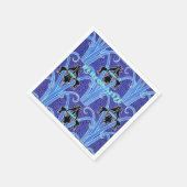 アールヌーボーアイリス花エレガントヴィンテージ スタンダードカクテルナプキン (角)