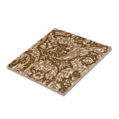 アールヌーボーアカン葉スの花と茶色 タイル (側面)