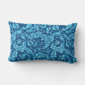アールヌーボーアカン葉ススの花スカイブルー ランバークッション (裏面)